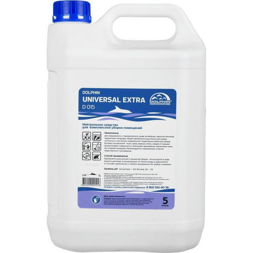 Dolphin: Юниверсал Экстра 5л для ежедневного ухода за полами и мебелью