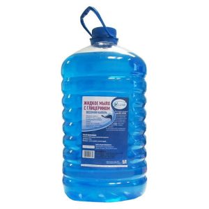 Мыло жидкое: VCLEAN 5л с глицерином ВЕСЕННЯЯ КАПЕЛЬ синее