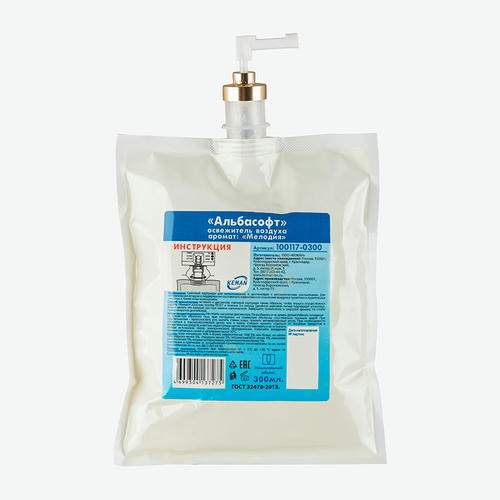 Расходники Кеман: Освежитель воздуха АЛЬБАСОФТ 300мл картридж Мелодия для дисп .Аквариус