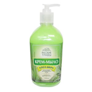 Мыло жидкое: АМС Русские травы 750мл крем-мыло Алоэ-вера с дозатором