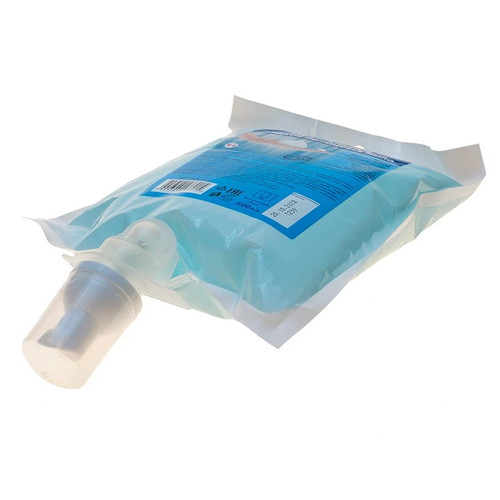 Расходники Кеман: Мыло жидкое пенящееся 800 мл нейтральное в картридже бирюзовое К4 — изображение 2