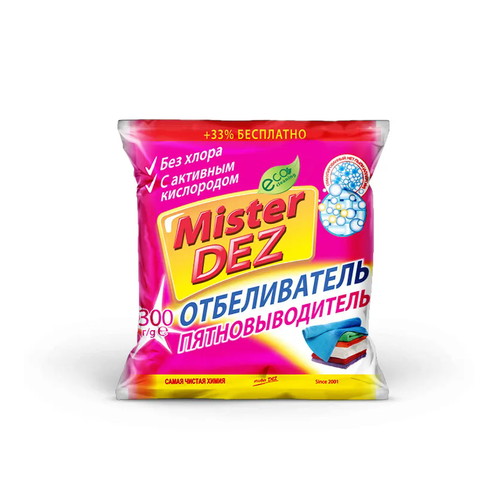Мистер Дез Эко-Клининг 300г Отбеливатель-пятновыводитель на основе активного кислорода
