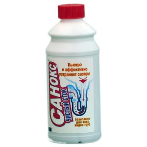 Чистящее средство: САНОКС-Чистый сток 500мл для прочистки труб и устранения засоров