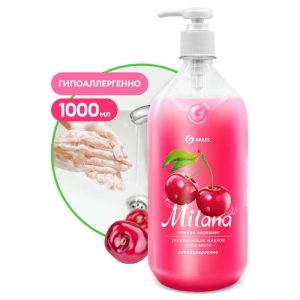 Grass: Милана 1л крем-мыло Спелая Черешня с дозатором