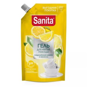 Моющее средство: САНИТА 900г гель Сицилийский лимон и мелисса