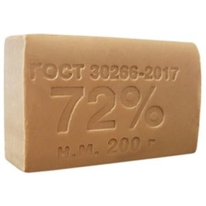 Мыло хозяйственное: 200г 72% без обёртки Альянс
