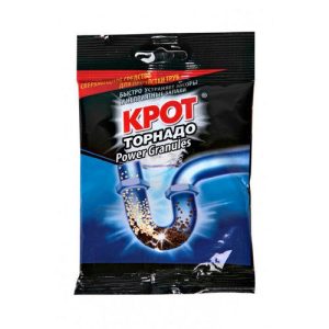 ТОРНАДО АКТИВНЫЕ ГРАНУЛЫ ср-во д/прочистки канализ. труб (пакет) 70 гр КРОТ