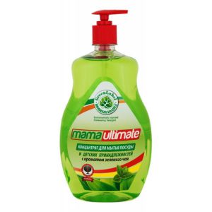 Гель для мытья посуды Зеленый чай, концентрированный с дозатором Mama Lemon CJ Lion 1000мл