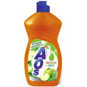 Средство для мытья посуды Яблоко + мята 450 мл AOS