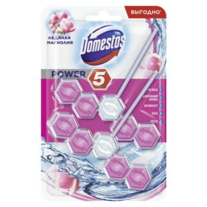 Блок для очищения унитаза Power 5 Duo Ледяная магнолия Domestos 100гр