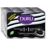 Мыло туалетное Soft Sensation (1+1) Активированный Уголь эконом пак 4 шт Duru 90гр