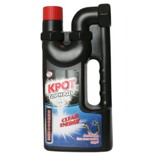 Средство для очистки труб и сливов Крот торнадо 1 л Крот