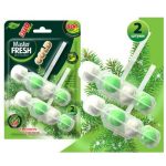 Master FRESH GOLD подвесной блок для унитаза DUO EFFECT 5в1 ХВОЯ, 2шт / 24