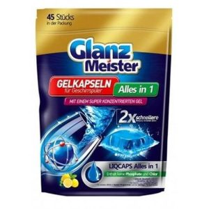 Капсулы для посудомоечной машины 45 шт*16гр. 720гр. GlanzMeister