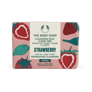 Мыло для лица и тела "Клубника", The Body Shop Face And Body Strawberry Soap