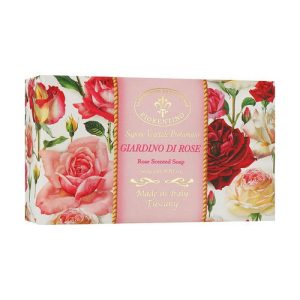 Натуральное мыло "Розовый сад", Saponificio Artigianale Fiorentino Rose Garden Scented Soap