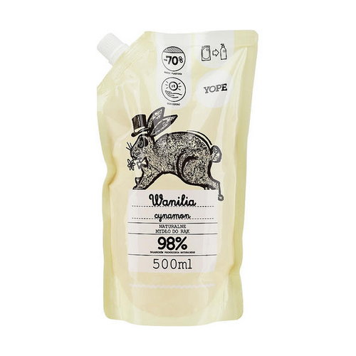 Жидкое мыло "Корица и ваниль", Yope Vanilla Natural Liquid Soap 98 % (дой-пак)