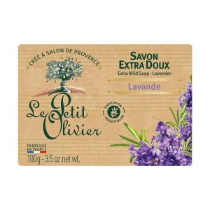 Мыло экстранежное, с экстрактом лаванды, Le Petit Olivier Extra mild soap-Lavender