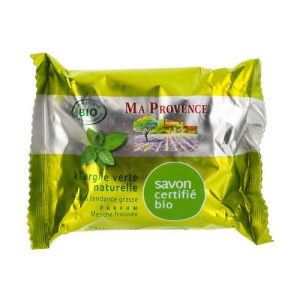 Органическое мыло с ароматом мяты "Зеленая глина", Ma Provence Nature Soap