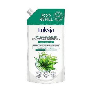 Жидкое мыло с маслом конопли и календулы, Luksja Hypoallergenic Hempseed Oil & Calendula Caring Hand Wash (дой-пак)