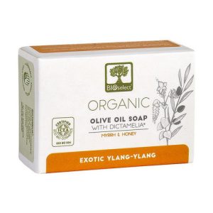Натуральное оливковое мыло с миррой и медом, BIOselect Pure Olive Oil Soap Myrrh & Honey