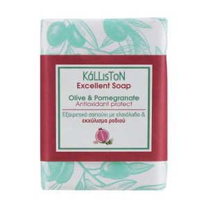 Традиционное мыло с экстрактом граната, Kalliston Traditional Pure Olive Oil Soap Antioxidant Protect