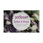Органическое мыло "Шалфей-Мята" для лица, антисептическое, Sodasan