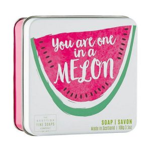 Мыло для тела в металлической коробке "Дыня", Scottish Fine Soap in a Tin Fruits Melon Soap
