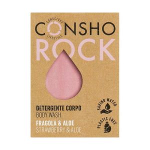 Мыло для тела "Клубника и алоэ вера", Bioearth Consho Rock Strawberry & Aloe