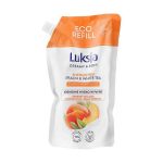 Жидкое мыло с персиком и белым чаем, Luksja Creamy & Soft Energizing Peach & White Tea Caring Hand Wash (дой-пак)