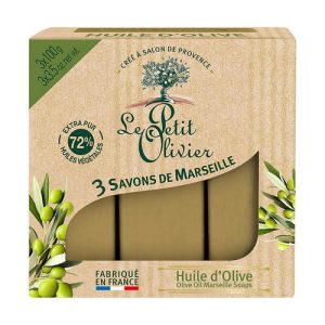 3 традиционных мыла Оливковое масло, Le Petit Olivier 3 traditional Marseille soaps Olive oil