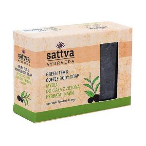 Мыло для тела с зеленым чаем и кофе, Sattva Green Tea & Coffee Body Soap