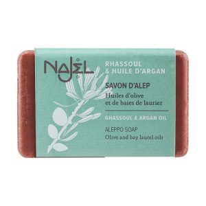 Мыло алеппское "Марокканская глина и аргановое масло", Najel Aleppo Soap Rhassoul and Argan Oil