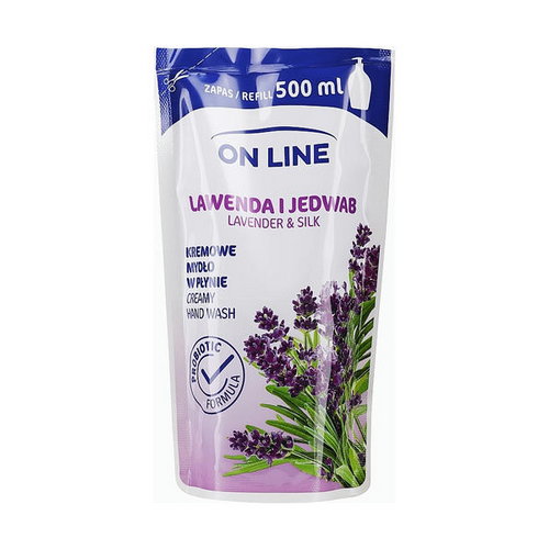 Жидкое мыло, On Line Lavender & Silk Liquid Soap (сменный блок)