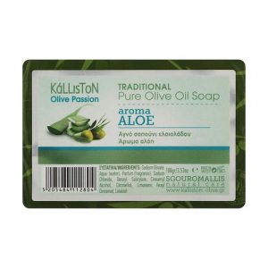 Традиционное чистое оливковое мыло с ароматом алоэ, Kalliston Traditional Pure Olive Oil Soap Aloe Aroma
