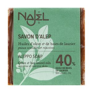 Мыло алеппское c лавровым маслом 40 %, Najel Aleppo Premium Soap 40% Bay Laurel Oil