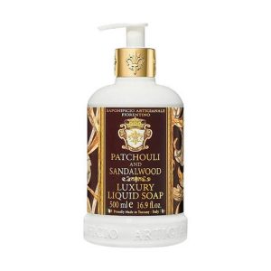 Натуральное жидкое мыло "Пачули и сандаловое дерево", Saponificio Artigianale Fiorentino Patchoul And Sandalwood Luxury Liquid Soap