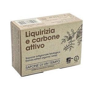 Органическое мыло "Солодка и активированный уголь", Sapone Di Un Tempo Organic Soap Liquorice And Activated Charcoal