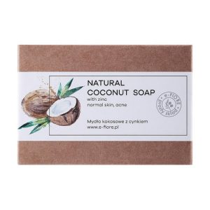Натуральное цинкове мыло с кокосовым маслом, E-Fiore Natural Zinc Soap With Coconut Oil