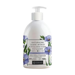 Гипоаллергенное жидкое калийно-серое мыло с экстрактом льна, Barwa Hypoallergenic Liquid Soap