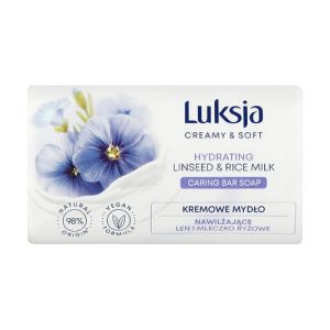 Крем-мыло "Лен и рисовое молочко", Luksja Creamy & Soft Hydrating Linseed & Rice Milk Caring Bar Soap