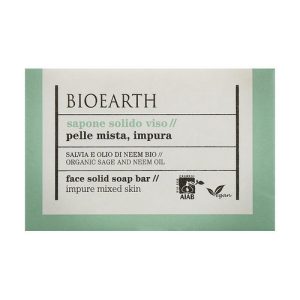 Мыло для рук и тела "Шалфей и ним", Bioearth Sage & Neem Face Solid Soap Bar