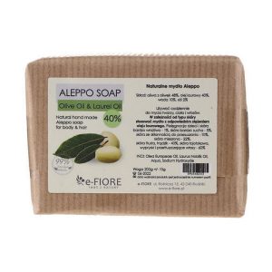 Алеппское мыло "Оливково-лавровое 40%" для проблемной и жирной кожи, E-Fiore Aleppo Soap Olive-Laurel 40%