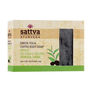 Мыло для тела, Sattva Ayurveda Green Tea & Coffee Body Soap