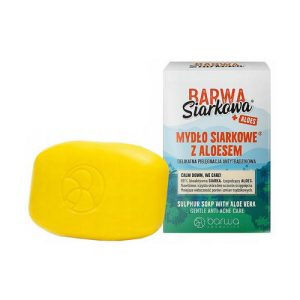 Серное мыло с алоэ вера против акне, Barwa Siarkowa+Aloes Sulphur Soap With Aloe Vera