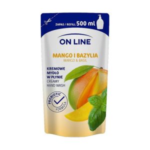 Жидкое мыло, On Line Mango & Basil Creamy Hand Wash (сменный блок)