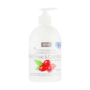 Жидкое крем-мыло для рук шиповник и василек, гипоаллергенное, Eva Natura