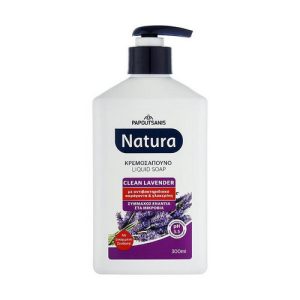 Жидкое крем-мыло "Лаванда" с помпой, Papoutsanis Natura Pump Hygiene Protection Lavender
