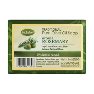 Традиционное мыло с оливковым маслом "Розмарин", Kalliston Traditional Pure Olive Oil Soap With Aroma Rosemary