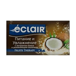 Мыло туалетное "Питание и увлажнение с экстрактом кокоса и увлажняющим молочком", Eclair Fruits Therapy